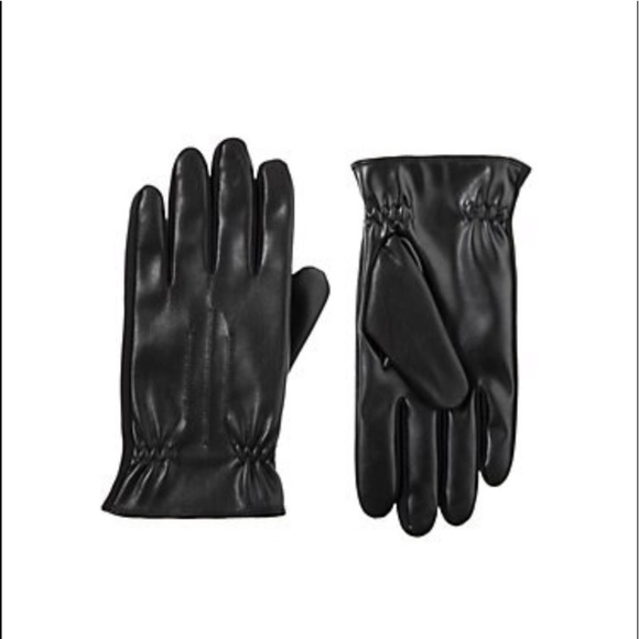 Totes Men’s Stretch Faux Touch Screen Gloves - Picture 1 of 6